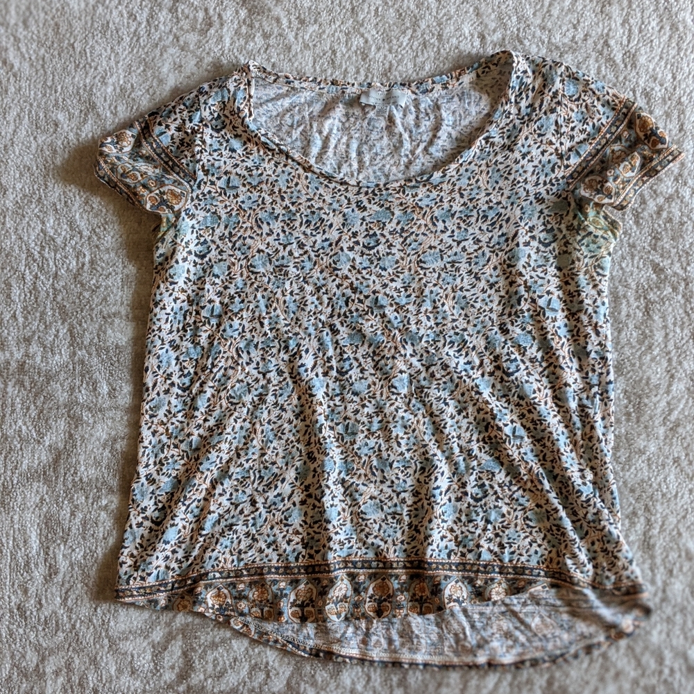 Cream Floral Blouse